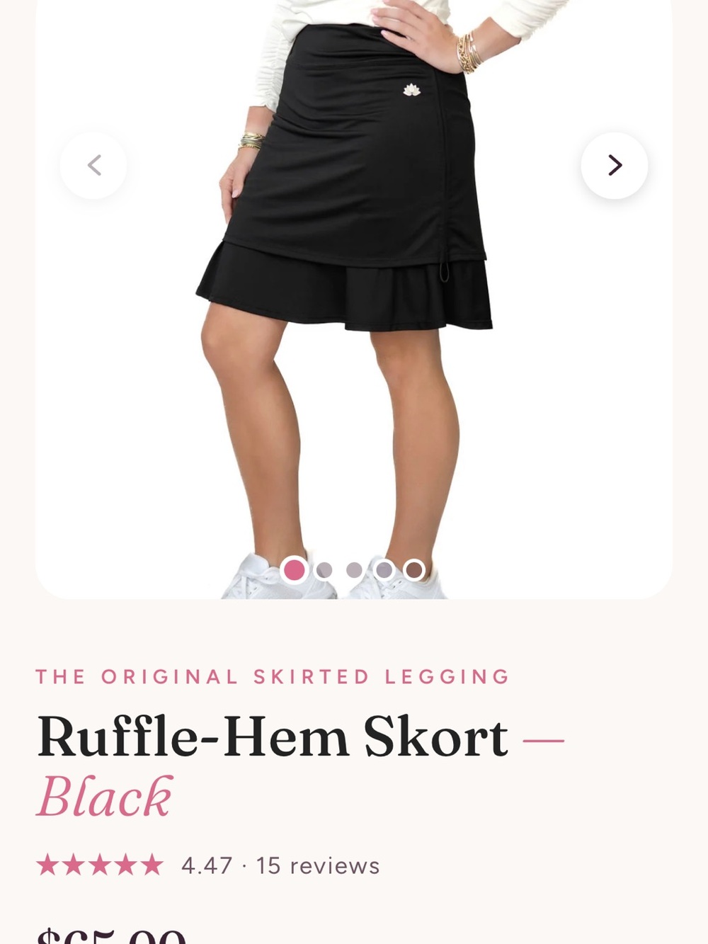 Ruffle-Hem Skort in Black by